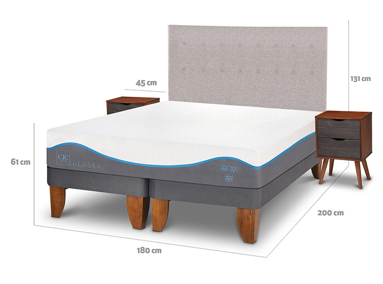 JUEGO DE DORMITORIO CIC CAMA EUROPEA ALASKA KING + SET TIGRIS - 3