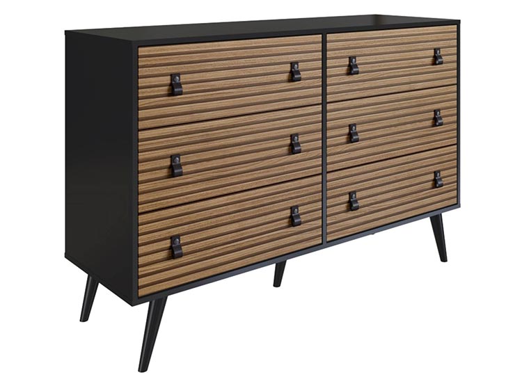 COMODA BE DESIGN AMBER NEGRO BRISE 6C - 1