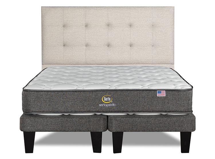 CAMA EUROPEA SERTA SERTAPEDIC 2 PL + RESPALDO TIGNES ARENA - 1