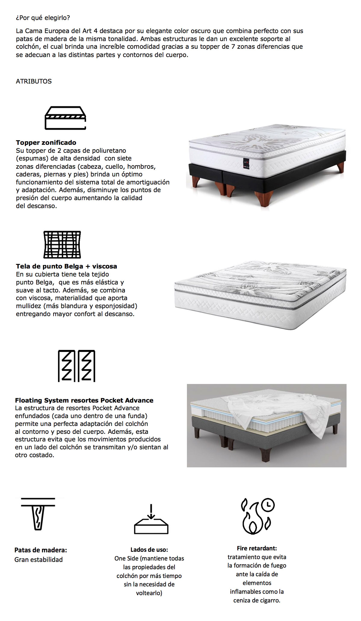 CAMA EUROPEA ROSEN ART 4 KING + SET NOLITA CHOCOLATE