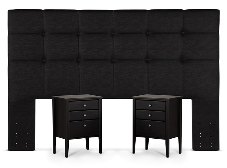 JUEGO DE DORMITORIO ROSEN CAMA EUROPEA NEST BD KING + SET ISEEY GRAFITO - 2