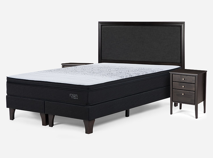 JUEGO DE DORMITORIO ROSEN CAMA EUROPEA TEMPO KING + SET NOLITA GRAFITO - 2