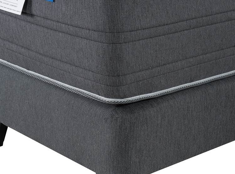 JUEGO DE DORMITORIO FLEX CAMA EUROPEA BLACK BD 2 PLAZAS + RESPALDO DESIGN GRAFITO + VELADORES ROVER - 3