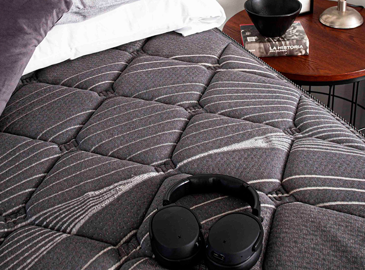 JUEGO DE DORMITORIO FLEX CAMA EUROPEA BLACK SÚPER KING + RESPALDO DESIGN GRAFITO + VELADORES ROVER - 6