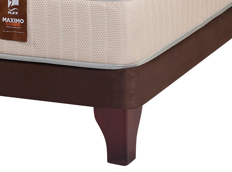 JUEGO DE DORMITORIO FLEX CAMA EUROPEA MÁXIMO COBRE BD 2 PLAZAS + RESPALDO DESIGN CRUDO + VELADORES ROMA - 3