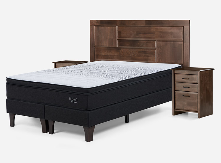 JUEGO DE DORMITORIO ROSEN CAMA EUROPEA TEMPO BD 2 PLAZAS + SET DOLCE - 2