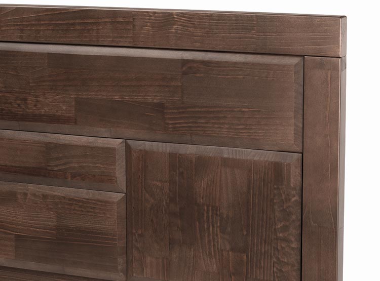 SET DE MUEBLES ROSEN DORMITORIO DOLCE 2 PLAZAS MADERA CAFÉ - 5