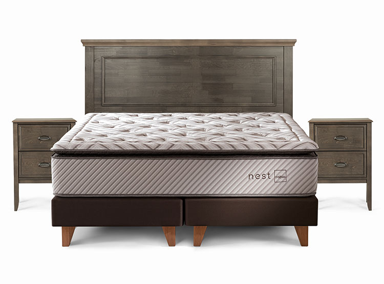 JUEGO DE DORMITORIO ROSEN CAMA EUROPEA NEST BD 2 PLAZAS + SET ANNA - 1