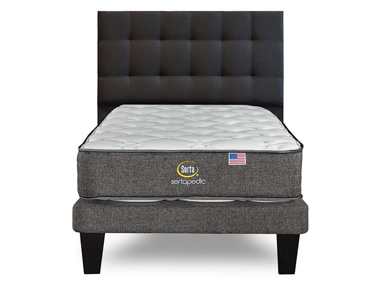 CAMA EUROPEA SERTA SERTAPEDIC 1.5 PL + RESPALDO MARENGO - 1
