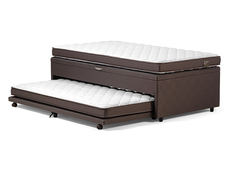 JUEGO DE DORMITORIO ROSEN CAMA BOXET ERGO T BED 1.5 PLAZAS + SET TABOR GRAFITO - 4