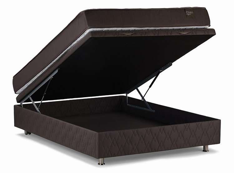 JUEGO DE DORMITORIO ROSEN CAMA BOXET ERGO T 2 PLAZAS + SET TABOR GRAFITO - 3