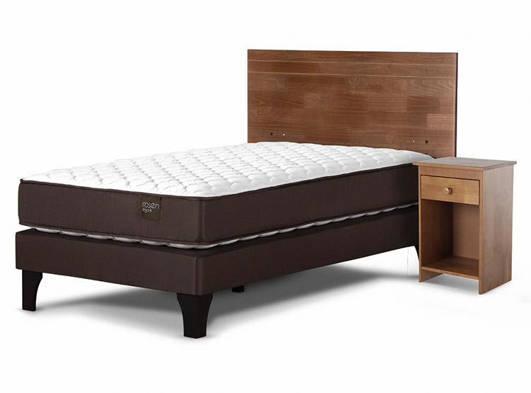 JUEGO DE DORMITORIO ROSEN CAMA EUROPEA ERGO T 1 PLAZA + SET TABOR CARMAREL - 2