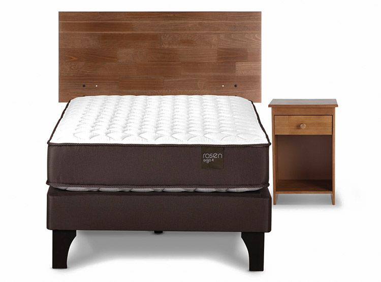 JUEGO DE DORMITORIO ROSEN CAMA EUROPEA ERGO T 1 PLAZA + SET TABOR CARMAREL - 1