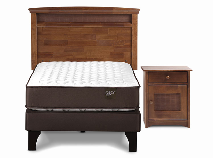 JUEGO DE DORMITORIO ROSEN CAMA EUROPEA ERGO T 1.5 PLAZAS + SET VENETO - 1