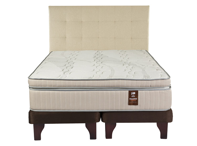 JUEGO DE DORMITORIO FLEX CAMA EUROPEA MAX COBRE BOX BD 2 PLAZAS + DESIGN CRUDO - 1