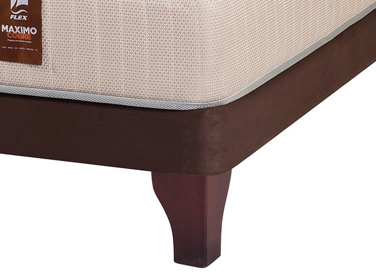 JUEGO DE DORMITORIO FLEX CAMA EUROPEA MAX COBRE BOX BD 2 PLAZAS + DESIGN GRAFITO - 3