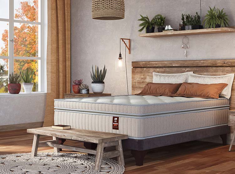 JUEGO DE DORMITORIO FLEX CAMA EUROPEA MAX COBRE BOX BD 2 PLAZAS + DESIGN GRAFITO - 6
