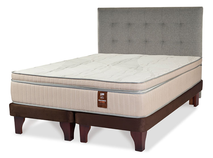 JUEGO DE DORMITORIO FLEX CAMA EUROPEA MAX COBRE BOX BD 2 PLAZAS + DESIGN GRIS - 2