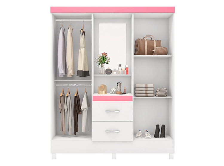Ripley - CLOSET HOME MOBILI LARISSA BLANCO ROSA 2C 4P
