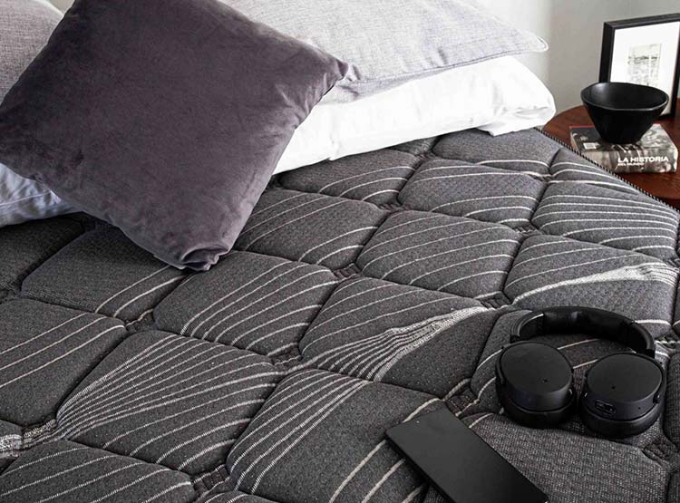 JUEGO DE DORMITORIO FLEX CAMA EUROPEA BLACK BD 2 PLAZAS + SET MOD ROV GRAFITO - 5