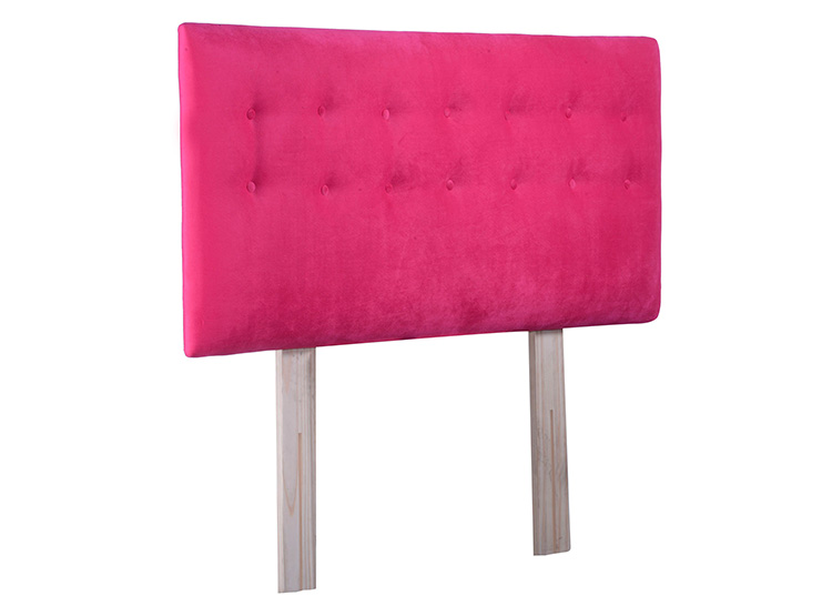 RESPALDO BODEVIR BOTONE FELPA 2 PLAZAS MADERA FUCSIA - 2
