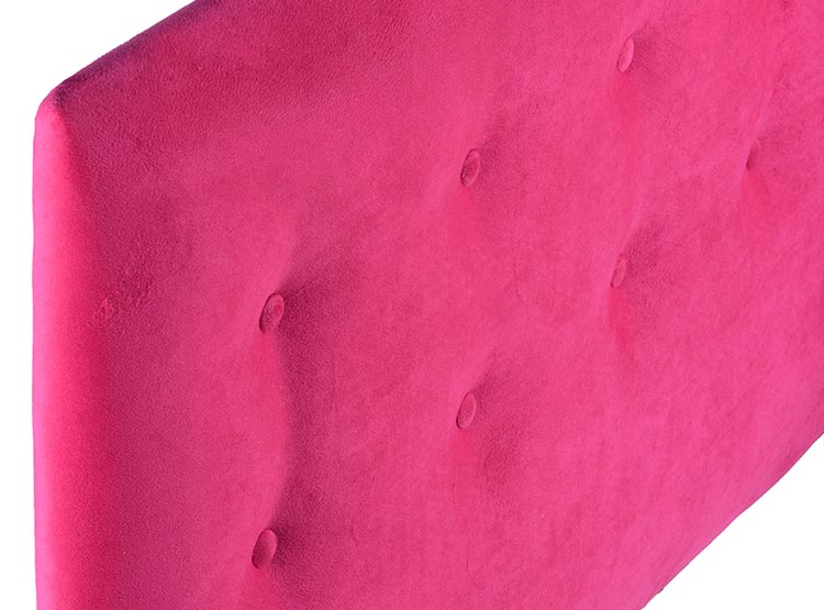 RESPALDO BODEVIR BOTONE FELPA 2 PLAZAS MADERA FUCSIA - 3