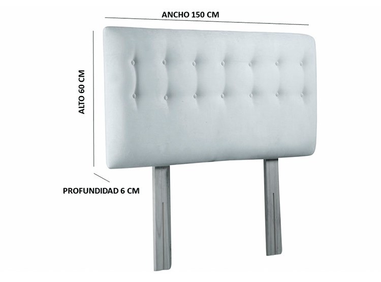 RESPALDO BODEVIR BOTONE FELPA 2 PLAZAS MADERA FUCSIA - 5