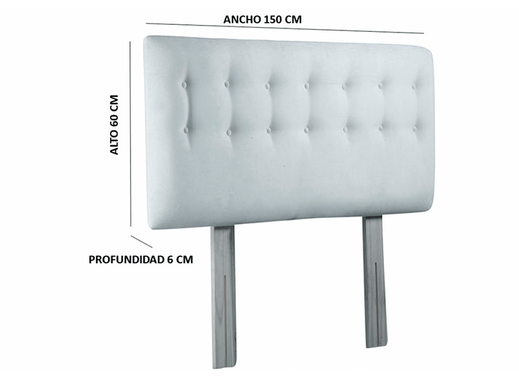 RESPALDO BODEVIR BOTONE FELPA 2 PLAZAS MADERA NARANJA - 5