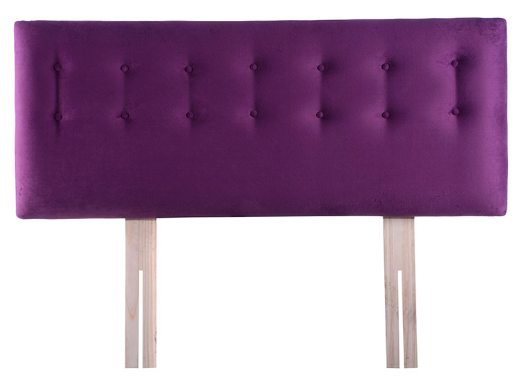 RESPALDO BODEVIR BOTONE FELPA KING MADERA MORADO - 1