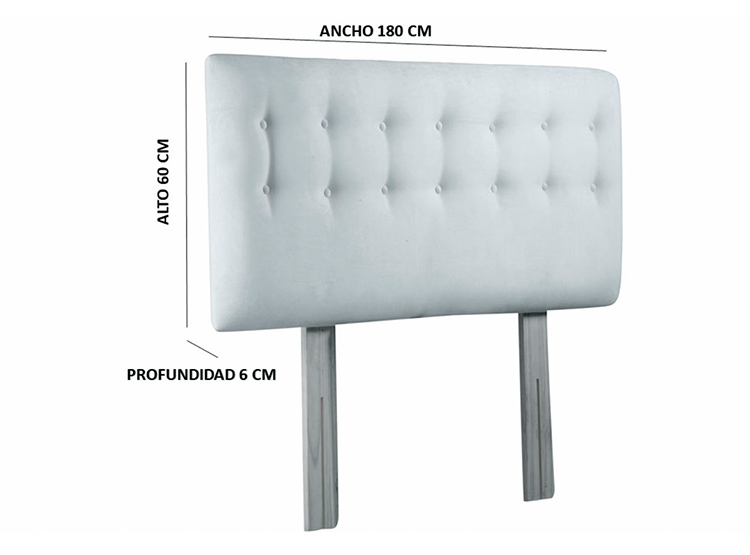 RESPALDO BODEVIR BOTONE FELPA KING MADERA NARANJA - 5