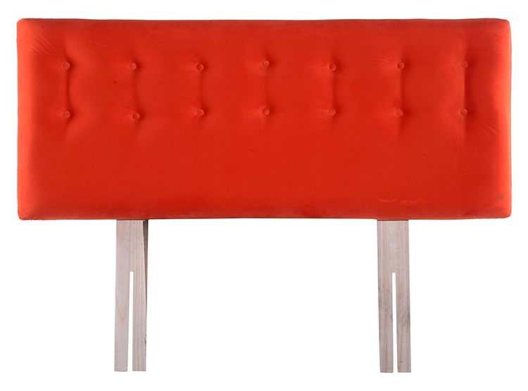 RESPALDO BODEVIR BOTONE FELPA KING MADERA NARANJA - 1