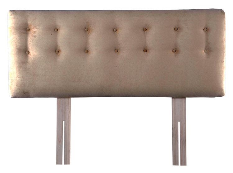 RESPALDO BODEVIR BOTONE FELPA KING MADERA BEIGE - 1