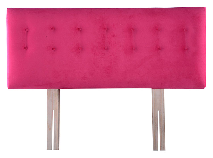 RESPALDO BODEVIR BOTONE FELPA KING MADERA FUCSIA - 1