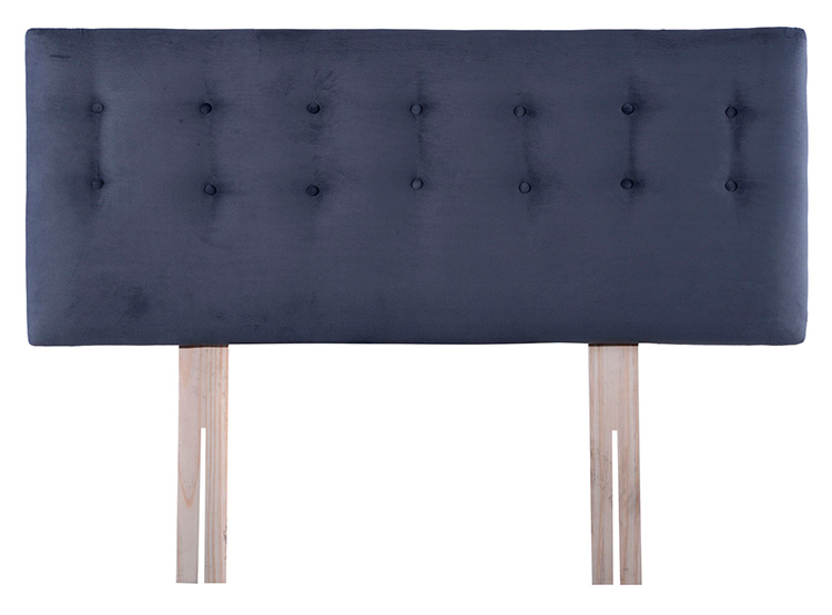 RESPALDO BODEVIR BOTONE FELPA KING MADERA GRIS - 1