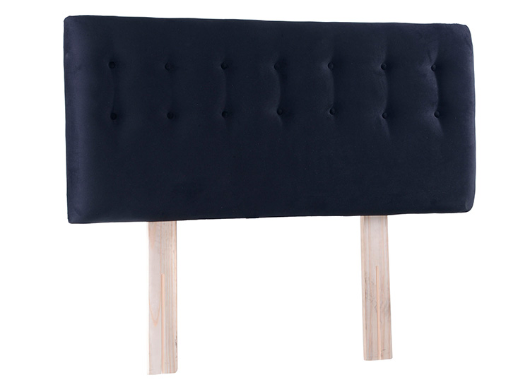 RESPALDO BODEVIR BOTONE FELPA KING MADERA NEGRO - 2