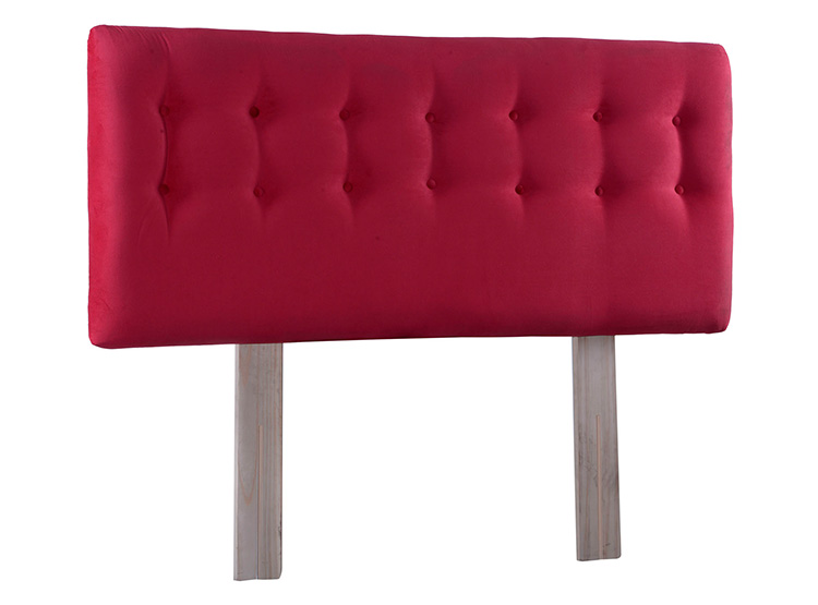 RESPALDO BODEVIR BOTONE FELPA KING MADERA ROJO - 2