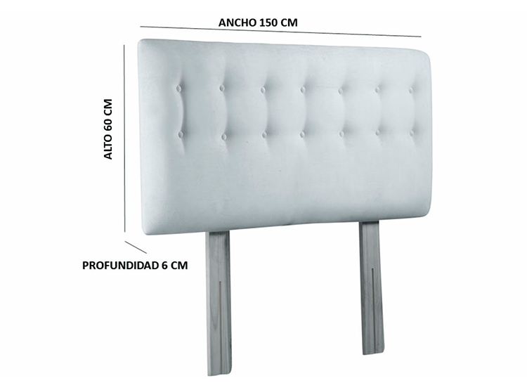 RESPALDO BODEVIR BOTONE PU 2 PLAZAS MADERA BEIGE - 5