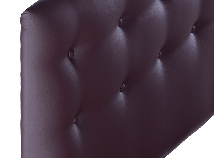 RESPALDO BODEVIR BOTONE PU 2 PLAZAS MADERA CHOCOLATE - 3