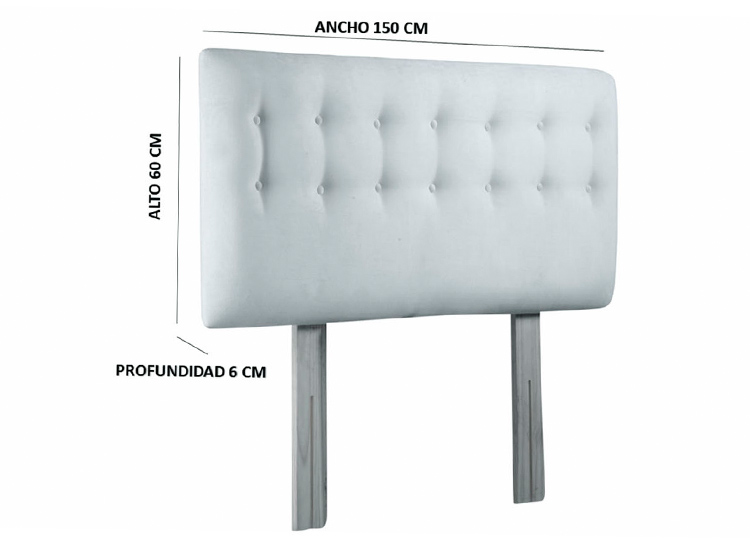 RESPALDO BODEVIR BOTONE PU 2 PLAZAS MADERA CHOCOLATE - 4