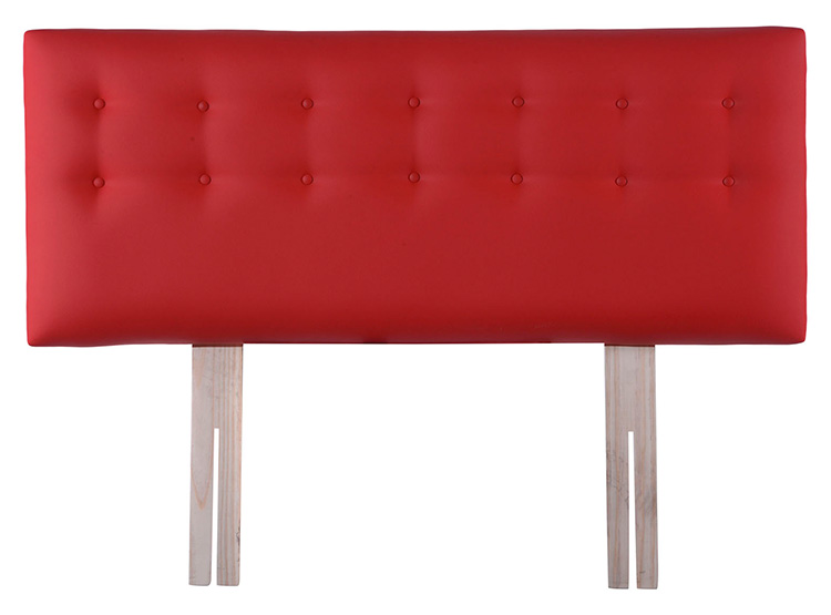 RESPALDO BODEVIR BOTONE PU 2 PLAZAS MADERA ROJO - 1