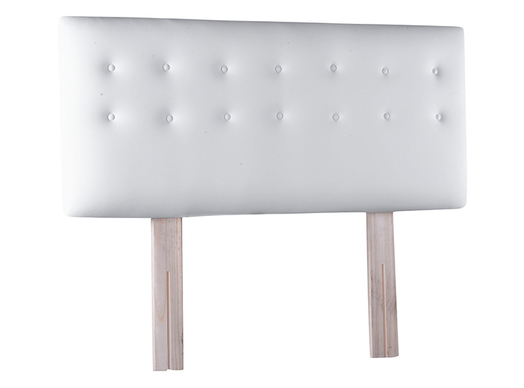 RESPALDO BODEVIR BOTONE PU KING MADERA BLANCO - 2
