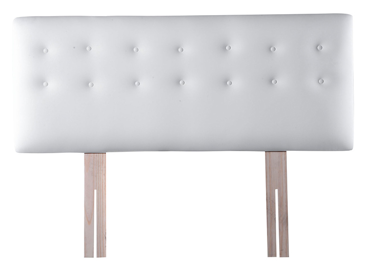 RESPALDO BODEVIR BOTONE PU KING MADERA BLANCO - 1