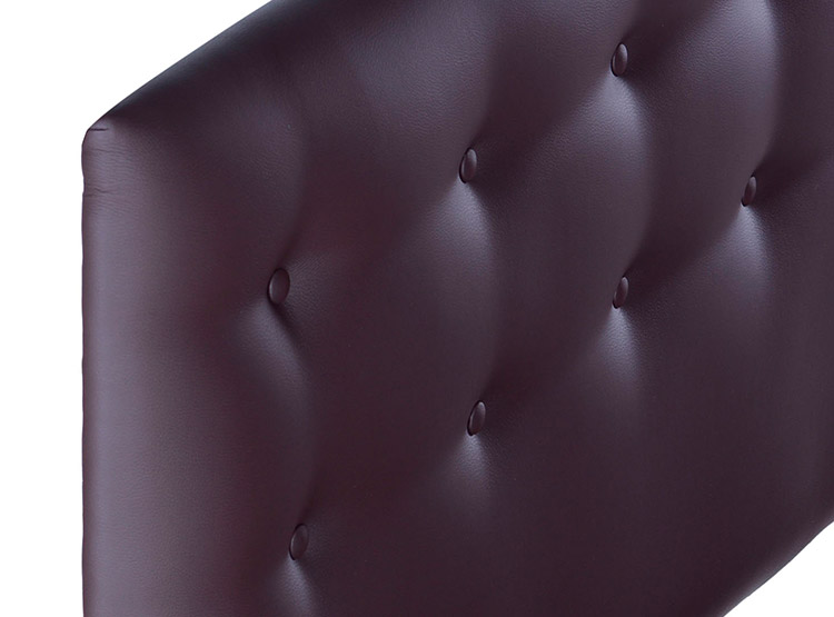 RESPALDO BODEVIR BOTONE PU KING MADERA CHOCOLATE - 3