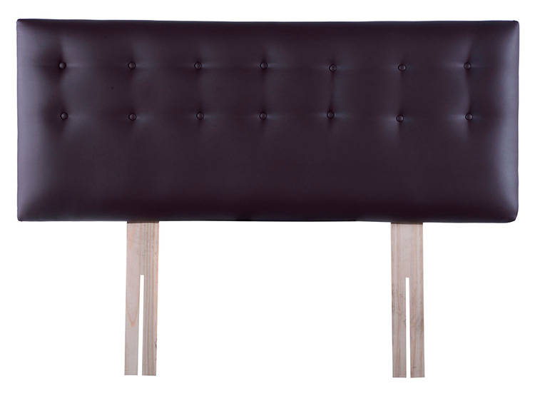 RESPALDO BODEVIR BOTONE PU KING MADERA CHOCOLATE - 1