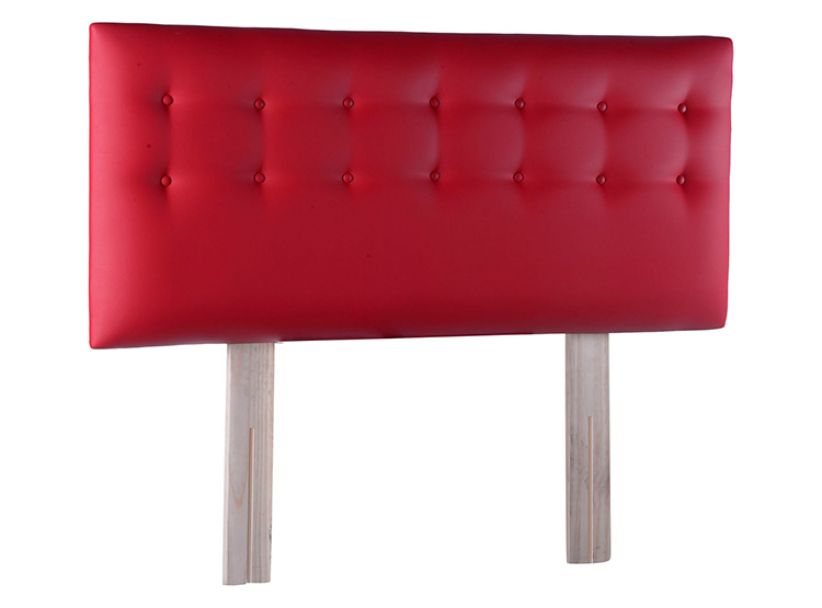 RESPALDO BODEVIR BOTONE PU KING MADERA ROJO - 2