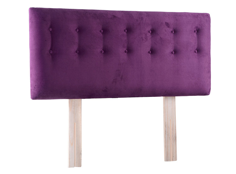 RESPALDO BODEVIR BOTONE FELPA 1.5 PLAZAS MADERA MORADO - 2