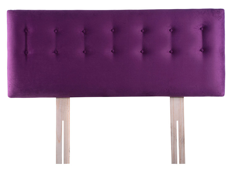 RESPALDO BODEVIR BOTONE FELPA 1.5 PLAZAS MADERA MORADO - 1