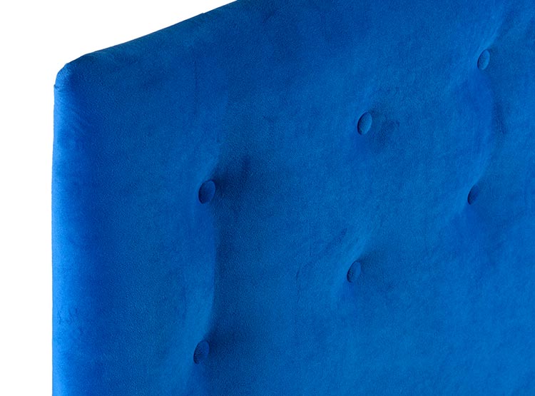 RESPALDO BODEVIR BOTONE FELPA REY 1.5 PLAZAS MADERA AZUL - 3