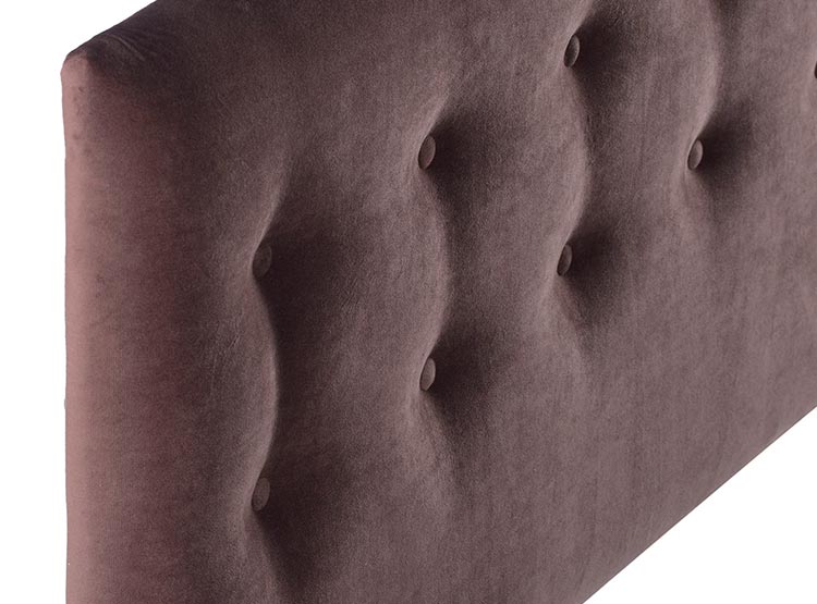 RESPALDO BODEVIR BOTONE FELPA 1.5 PLAZAS MADERA CHOCOLATE - 3
