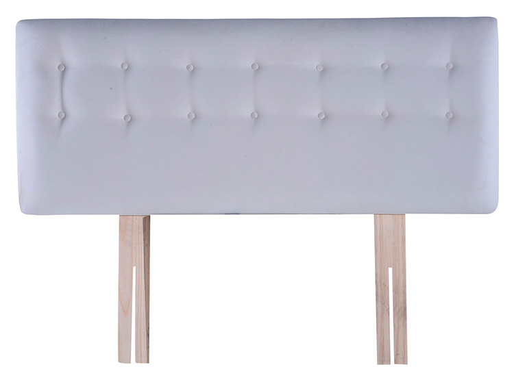 RESPALDO BODEVIR BOTONE FELPA 1.5 PLAZAS MADERA CRUDO - 1